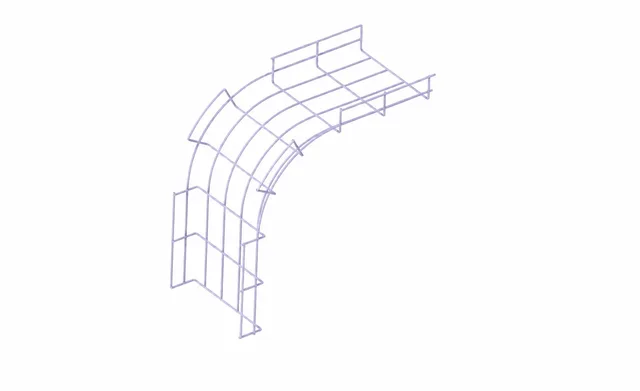 WIRE MESH TRAY INSIDE AND OUTSIDE VERTICAL BEND