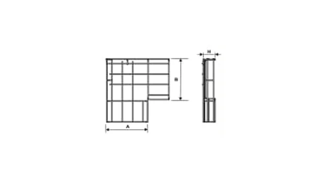 WIRE MESH TRAY 90 DEGREE BEND
