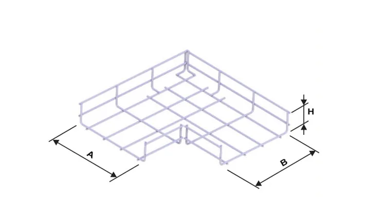 WIRE MESH TRAY 90 DEGREE BEND